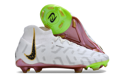 Nike Phantom Luna Elite NU FG High-Tops Soccer Cleats - White/Gold/Black