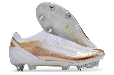 Adidas X Crazyfast.1 SG Low-Tops Soccer Cleats - White/Gold/Silver