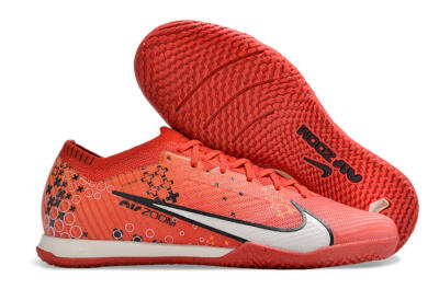 Nike Air Zoom Mercurial Vapor 15 Elite IC Low-Tops Soccer Shoes - Red/White/Black