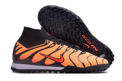 Nike Air Zoom Mercurial Superfly 9 Elite TF High-Tops Soccer Shoes - Orange/Black/Red