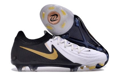 Nike Phantom Luna Elite Low FG Low-Tops Soccer Cleats - White/Black/Gold
