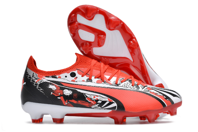 Puma Ultra Ultimate FG Low-Tops Soccer Cleats - Red/White/Black