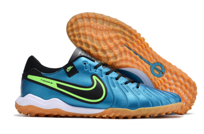 Nike Tiempo Legend 10 Pro TF Low-Tops Soccer Shoes - Jade/Black/Yellow