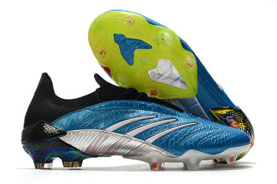 Adidas Predator Archive Limited Edition FG Low-Tops Soccer Cleats - Blue/Silver/Red/Yellow