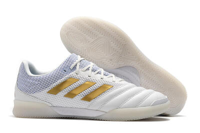 Adidas Copa Tango 20.1 IC Low-Tops Soccer Shoes - White/Gold/Blue