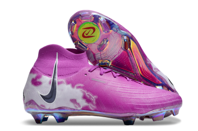 Nike Phantom Luna Elite SE NU FG High-Tops Soccer Cleats - Fuchsia Dream/Barely Grape