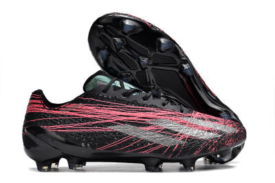 Adidas X Crazyfast Strung+ FG Low-Tops Soccer Cleats - Black/Silver/Pink