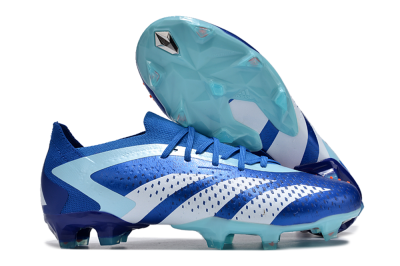 Adidas Predator Accuracy Paul Pogba.1 FG Low-Tops Soccer Cleats - Blue/White/Jade
