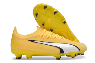 Puma Ultra Ultimate FG Low-Tops Soccer Cleats - Yellow/White/Black
