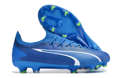 Puma Ultra Ultimate FG Low-Tops Soccer Cleats - Blue/White/Yellow