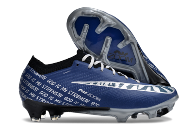 Nike Air Zoom Mercurial Vapor 15 Elite FG Low-Tops Soccer Cleats - Blue/Black/Silver