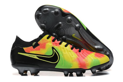 Nike Tiempo Legend 10 Elite FG Low-Tops Soccer Cleats - Black/Rainbow