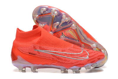 Nike Phantom GX DF Elite FG High-Tops Soccer Cleats - Red/Silver