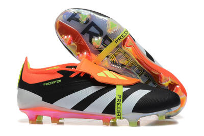 Adidas Predator Elite Foldover Tongue FG Low-Tops Soccer Cleats - White/Black/Red