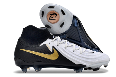Nike Phantom Luna Elite NU FG High-Tops Soccer Cleats - White/Black/Gold