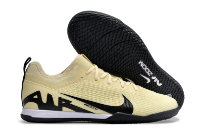 Nike Air Zoom Mercurial Vapor 15 Pro IC Low-Tops Soccer Shoes - Beige/Black/White