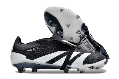 Adidas Predator Elite Foldover Tongue FG Low-Tops Soccer Cleats - Black/White