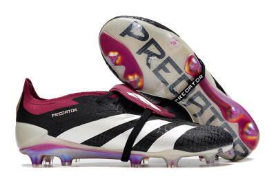 Adidas Predator Accuracy+ FG Low-Tops Soccer Cleats - Black/White/Purple