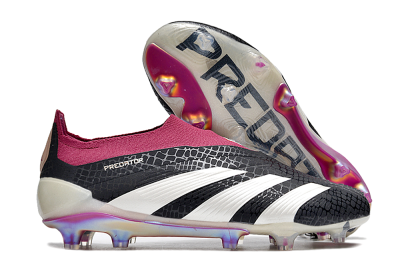 Adidas Predator Accuracy+ FG Low-Tops Soccer Cleats - Black/White/Pink