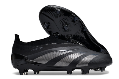 Adidas Predator Accuracy+ FG Low-Tops Soccer Cleats - Black/Dark Blue