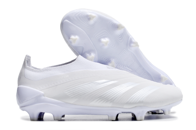 Adidas Predator Accuracy+ FG Low-Tops Soccer Cleats - White/White