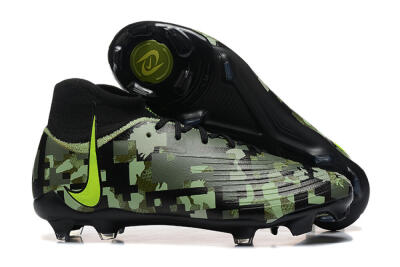Nike Phantom Luna Elite NU FG High-Tops Soccer Cleats - Black/Camo/Yellow