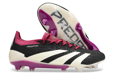 Adidas Predator Accuracy.1 FG Low-Tops Soccer Cleats - Black/White/Purple