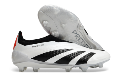 Adidas Predator Accuracy+ FG Low-Tops Soccer Cleats - White/Black/Red