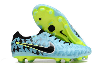Nike Tiempo Legend 10 Elite FG Low-Tops Soccer Cleats - Jade/Black/Yellow