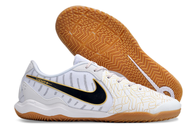 Nike Tiempo Legend 10 Academy IC Low-Tops Soccer Shoes - White/Gold/Black