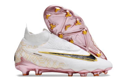 Nike Phantom GX Elite DF Link United Golden Pack FG High-Tops Soccer Cleats - White/Metallic Gold/Black