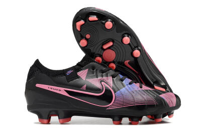 Nike Tiempo Legend 10 Elite FG Low-Tops Soccer Cleats - Black/Pink/Blue