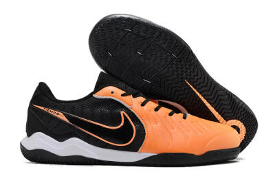 Nike Tiempo Legend 10 Elite IC Low-Tops Soccer Shoes - Orange/Black/White
