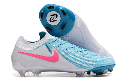 Nike Phantom Luna Elite NU FG Low-Tops Soccer Cleats - Blue/White/Pink