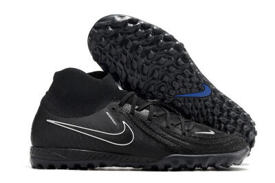 Nike Phantom Luna Elite NU TF High-Tops Soccer Shoes - Black/White/Blue