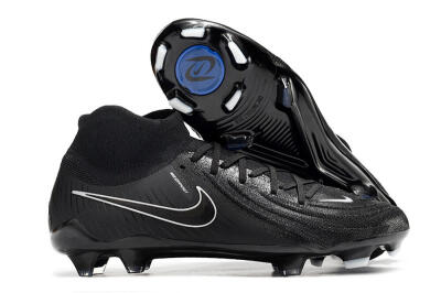 Nike Phantom Luna Elite FG High-Tops Soccer Cleats - Black/White/Blue