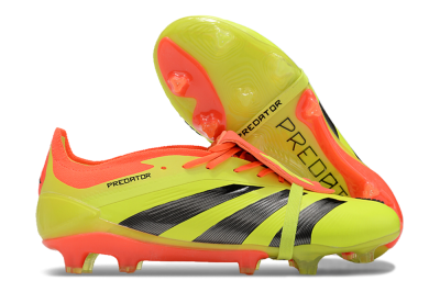 Adidas Predator Elite Foldover Tongue FG Low-Tops Soccer Cleats - Yellow/Black/Red