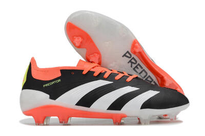 Adidas Predator Elite FG Low-Tops Soccer Cleats - Black/White/Pink