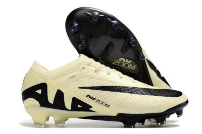 Nike Air Zoom Mercurial Vapor 15 Elite AG Low-Tops Soccer Cleats - Beige/Black