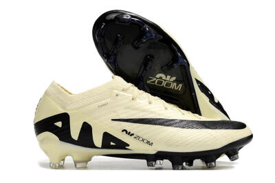Nike Air Zoom Mercurial Vapor 15 Elite FG Low-Tops Soccer Cleats - Beige/Black