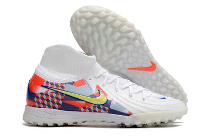Nike Phantom Luna Elite NU TF High-Tops Soccer Shoes - White/Red/Yellow/Blue