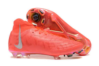Nike Phantom Luna Elite UN FG High-Tops Soccer Cleats - Red/Silver/Gold