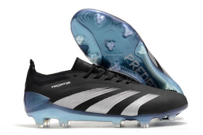 Adidas Predator Accuracy.1 FG Low-Tops Soccer Cleats - Black/Silver/Blue