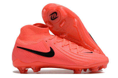 Nike Phantom Luna 2 Elite LV8 FG High-Tops Soccer Cleats - Red/Black/Pink