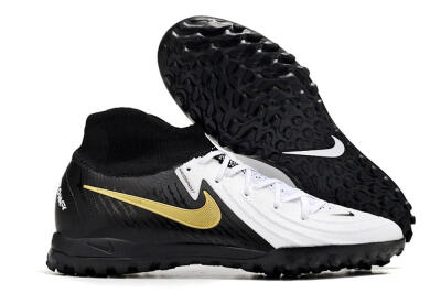 Nike Phantom Luna 2 Elite TF High-Tops Soccer Shoes - White/Black/Gold