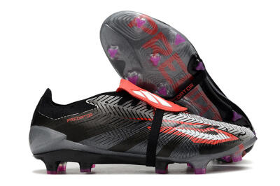 Adidas Predator Elite Foldover Tongue FG Low-Tops Soccer Cleats - Black/White/Red