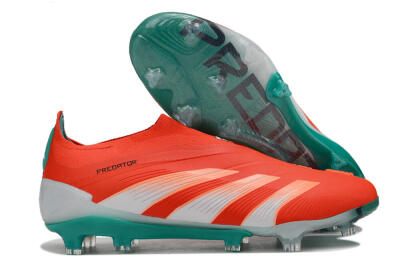 Adidas Predator Accuracy+ FG Low-Tops Soccer Cleats - Red/White/Green