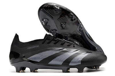 Adidas Predator Elite FG Low-Tops Soccer Cleats - Black/Silver