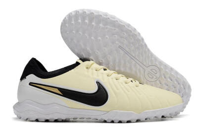 Nike Tiempo Legend 10 Pro TF Low-Tops Soccer Shoes - Beige/Black/White