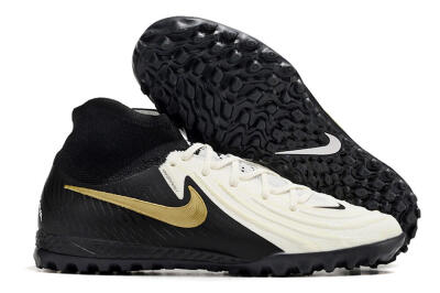 Nike Phantom Luna Elite NU TF High-Tops Soccer Shoes - White/Black/Gold